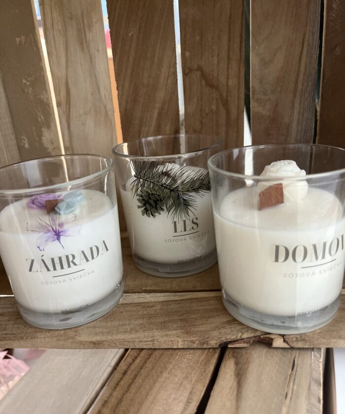 Darčekový set sójových sviečok  Domov Les a Záhrada