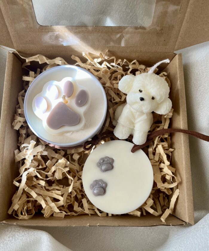Mini Box Dog Mum darčekový set vonných sviečok